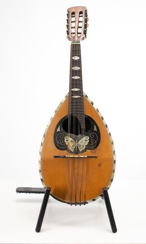 A mandolin, labelled Francesco Peretta, Naples