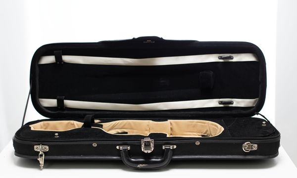 A violin case, unbranded