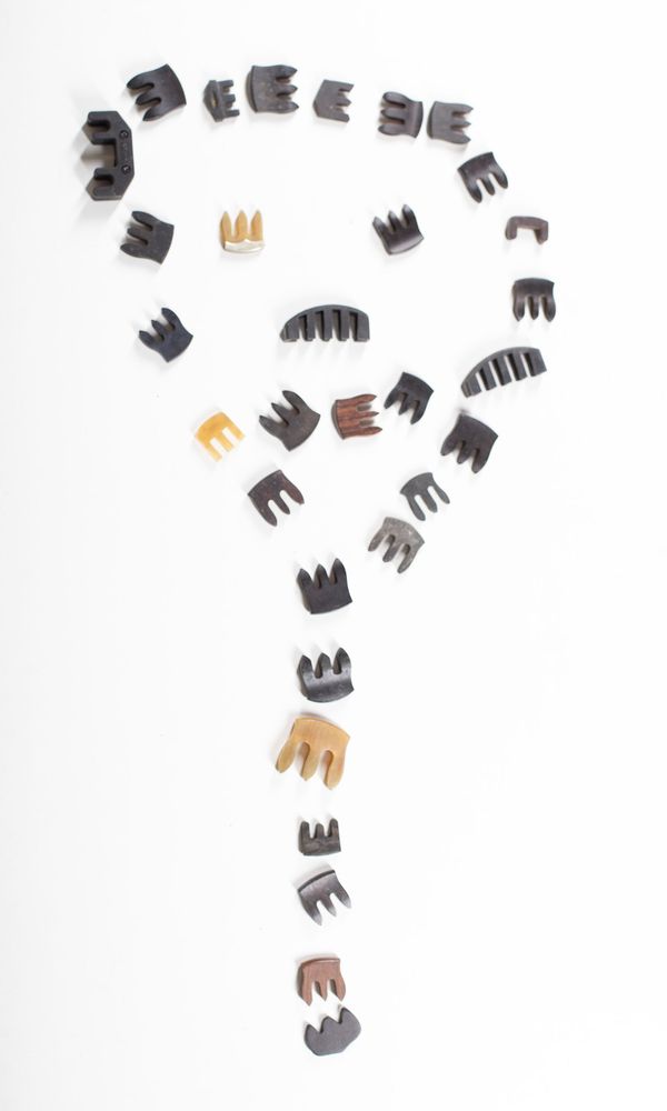 A bundle of mutes, varying sizes