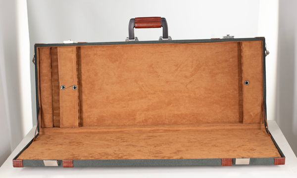 A twelve-slot bow case, branded Antonio