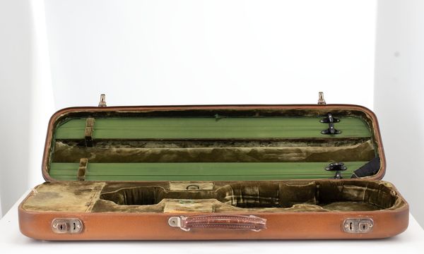 A violin case, branded J & A Beare