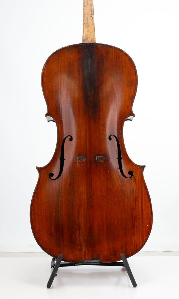 Two cellos, varying sizes