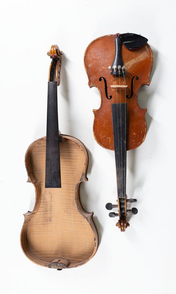 Four violins, varying sizes