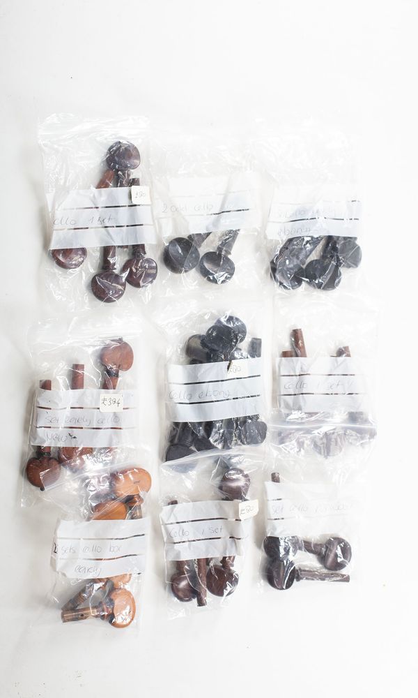 A bundle of cello pegs