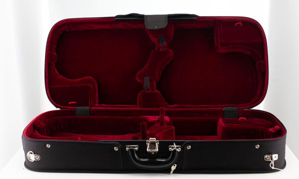 A four-pack violin case, unbranded