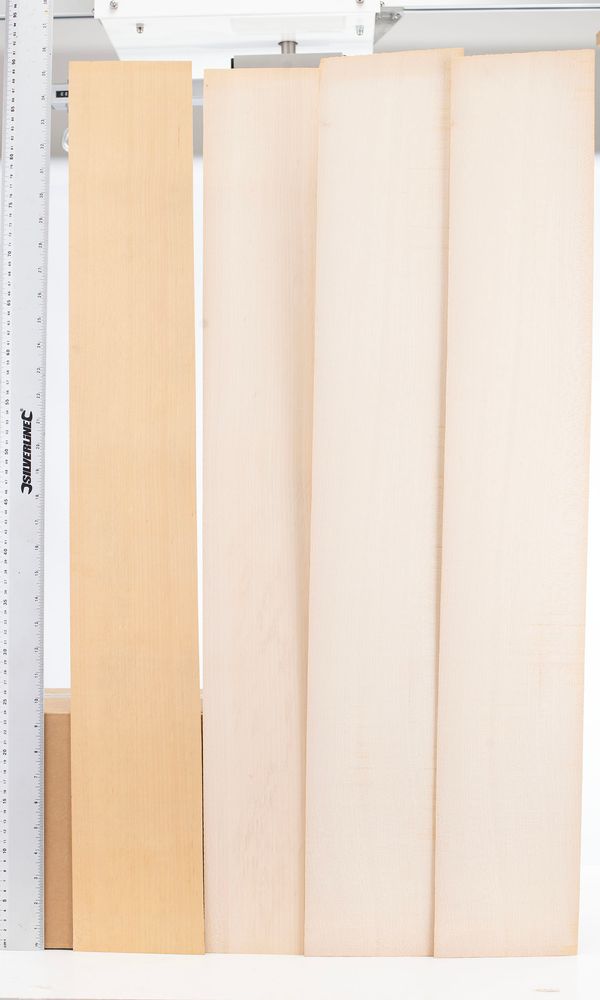 Eight cello ribs, maple