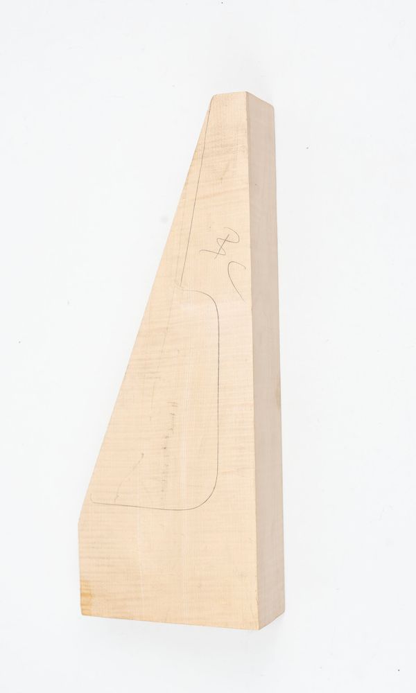 A viola neck blank, maple