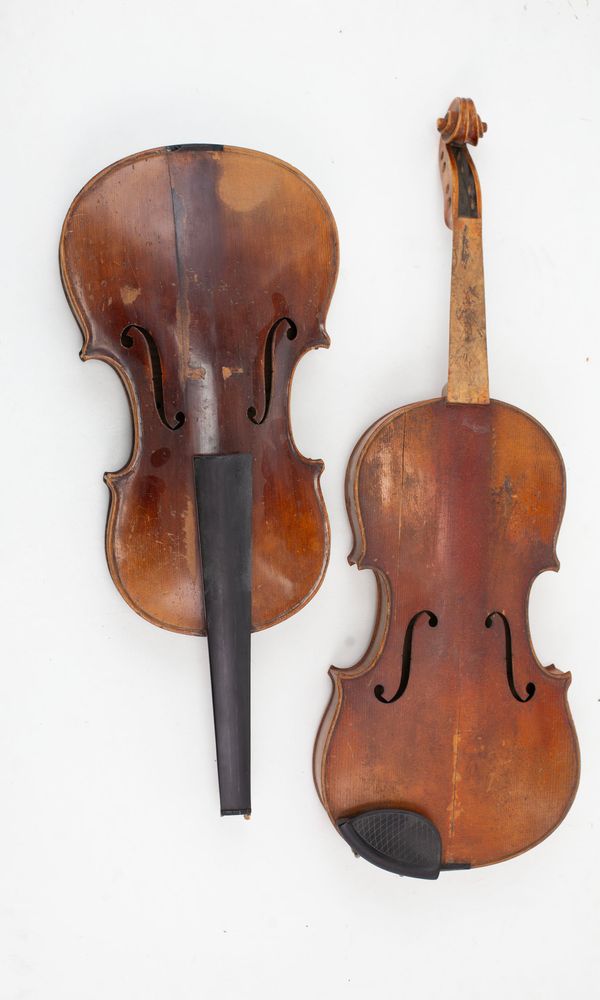 Two violins in need of repair