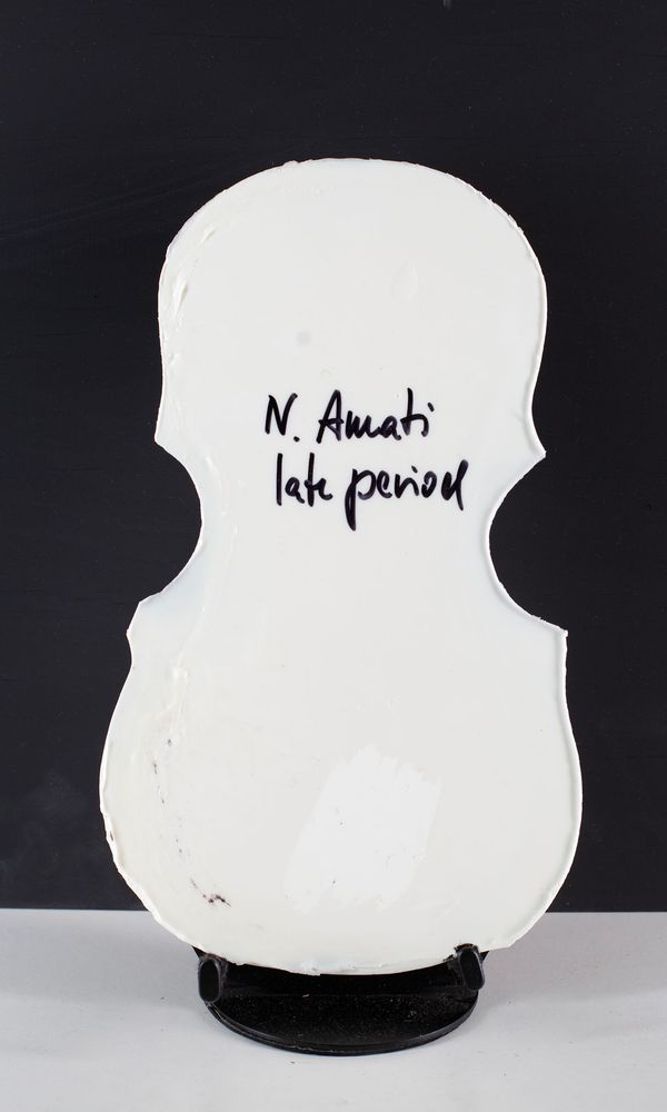 A resin cast of a violin by Nicolo Amati (Late period)