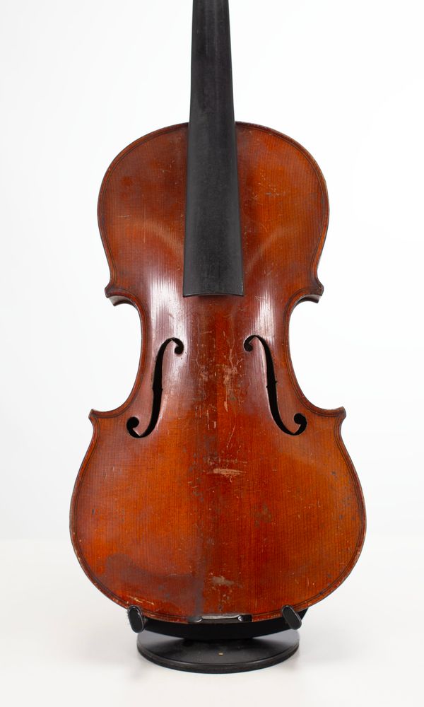 Three full-sized violins, varying sizes