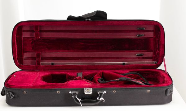 A bundle of three violin cases
