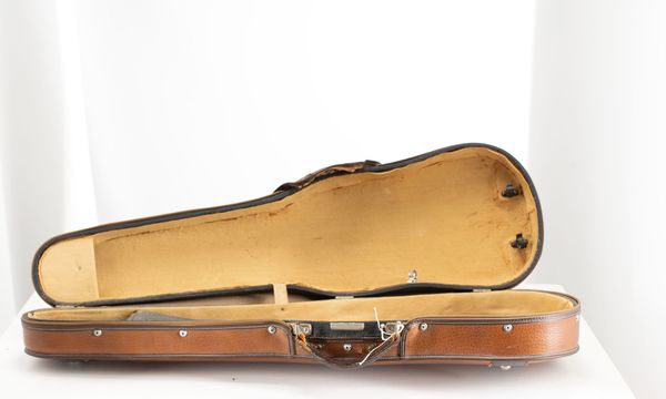 A bundle of three violin cases