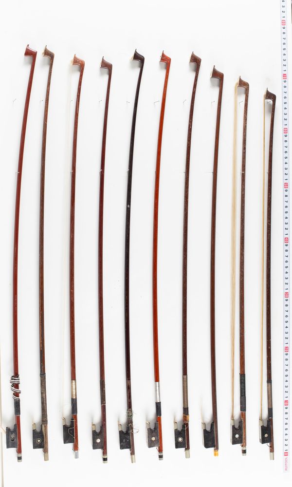 A bundle of twenty-five bows, varying lengths