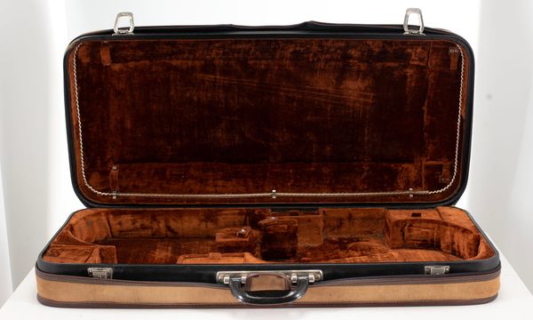 A double violin case, unbranded