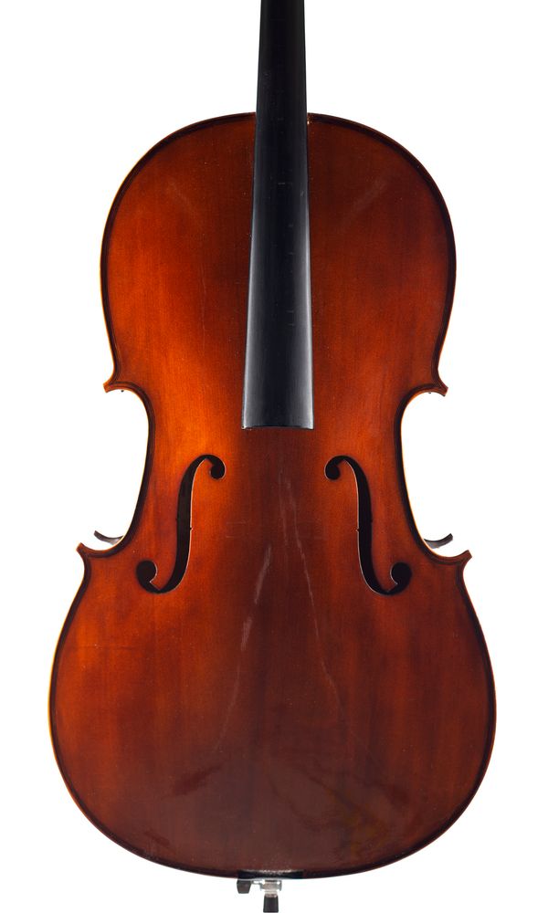 A cello, labelled Golden Strad