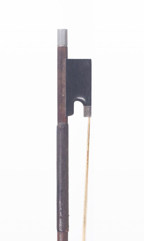 A silver-mounted violin bow by W. E. Hill & Sons, London