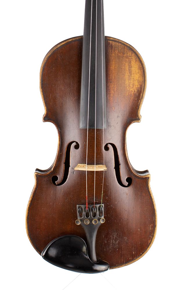 A violin, labelled James Barrett