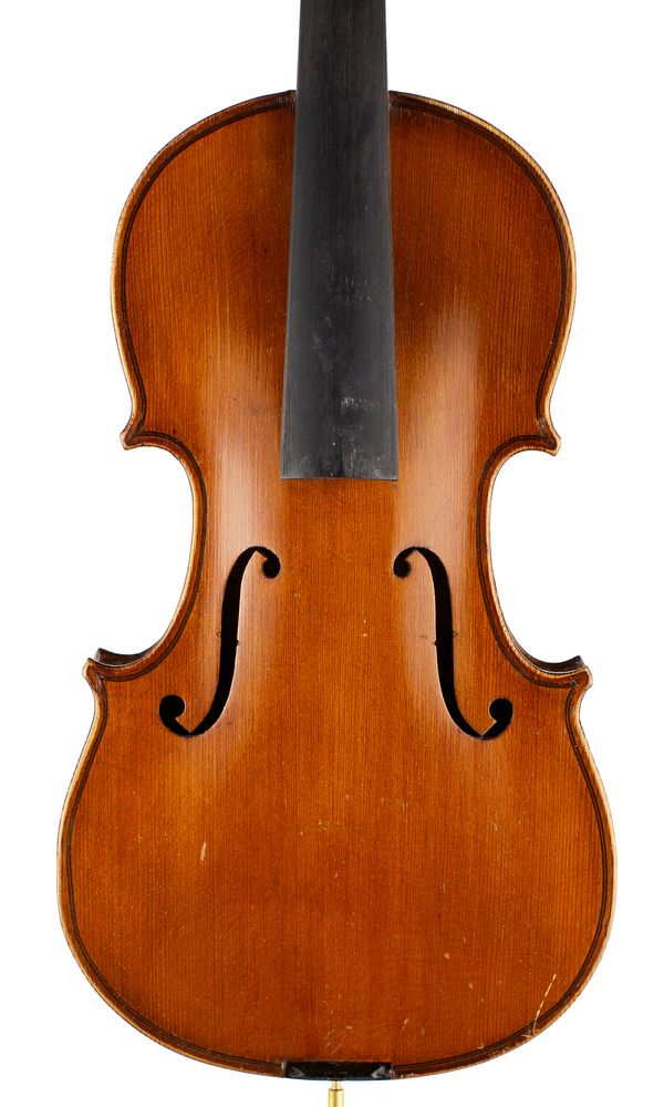 A three-quarter size violin, unlabelled