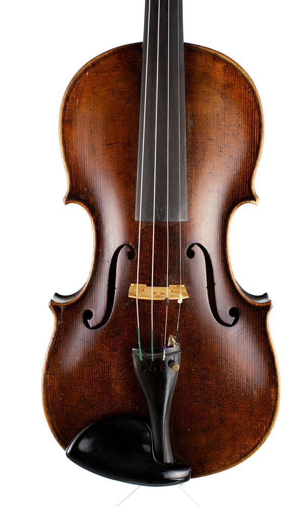 A violin, labelled Joh. Bapt. Schweitzer