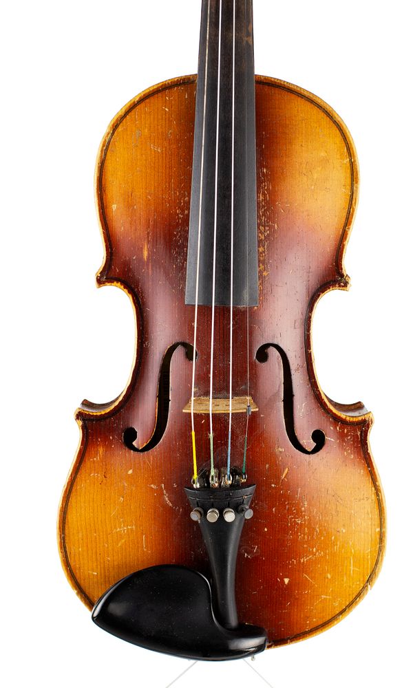 A three-quarter size violin, labelled Antonius Stradivarius