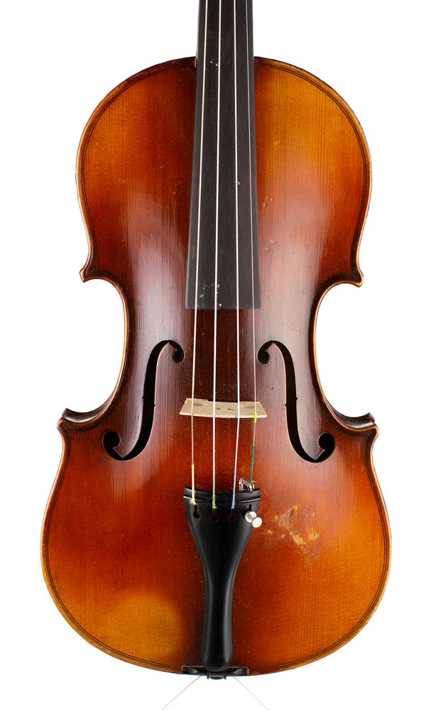 A violin, labelled Jerome Thibouville-Lamy