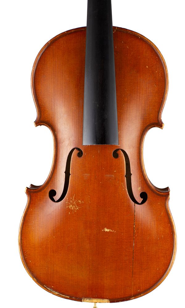 A violin, labelled Ch. J. B. Collin-Mezin