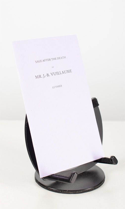 Reproduction catalogue of the Estate of J. B. Vuillaume