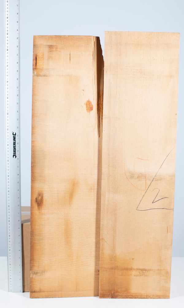 A cello front, spruce