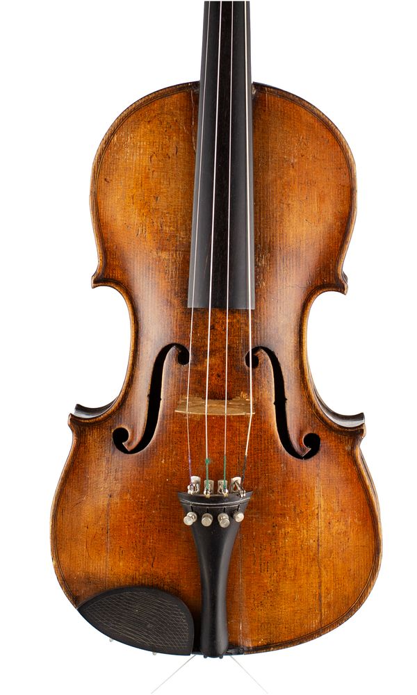 A violin, labelled Antonius Stradiuarius