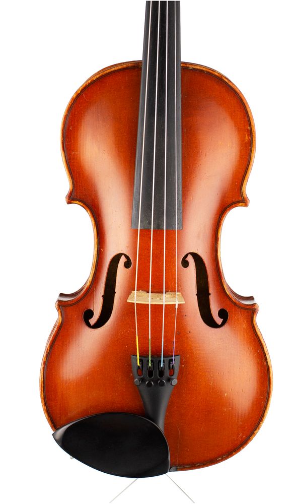 A violin, labelled Thibout