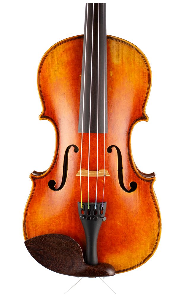 A violin, labelled Jay Haide