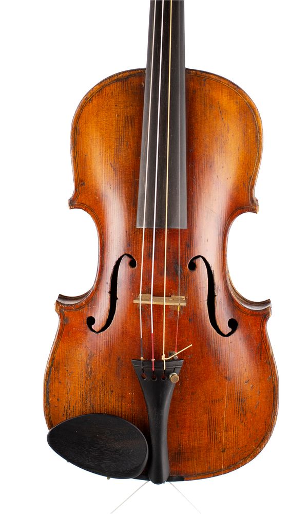 A violin, branded Hopf [at button]