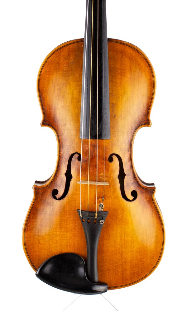 A violin, labelled [illegibly]