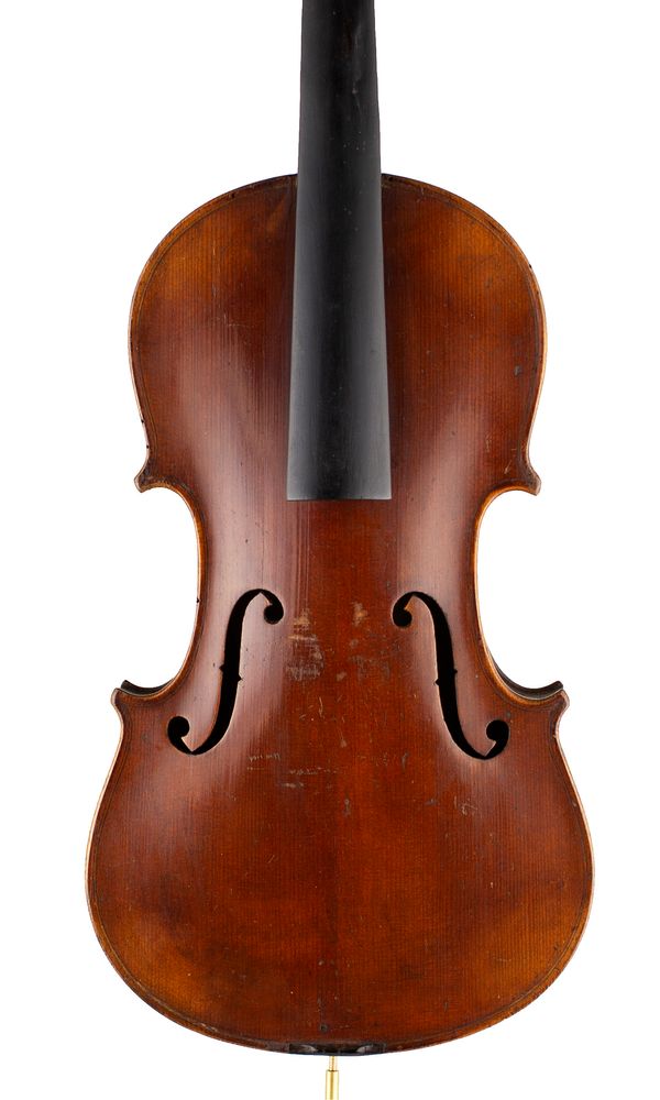 A violin, labelled Antonius Stradivarius