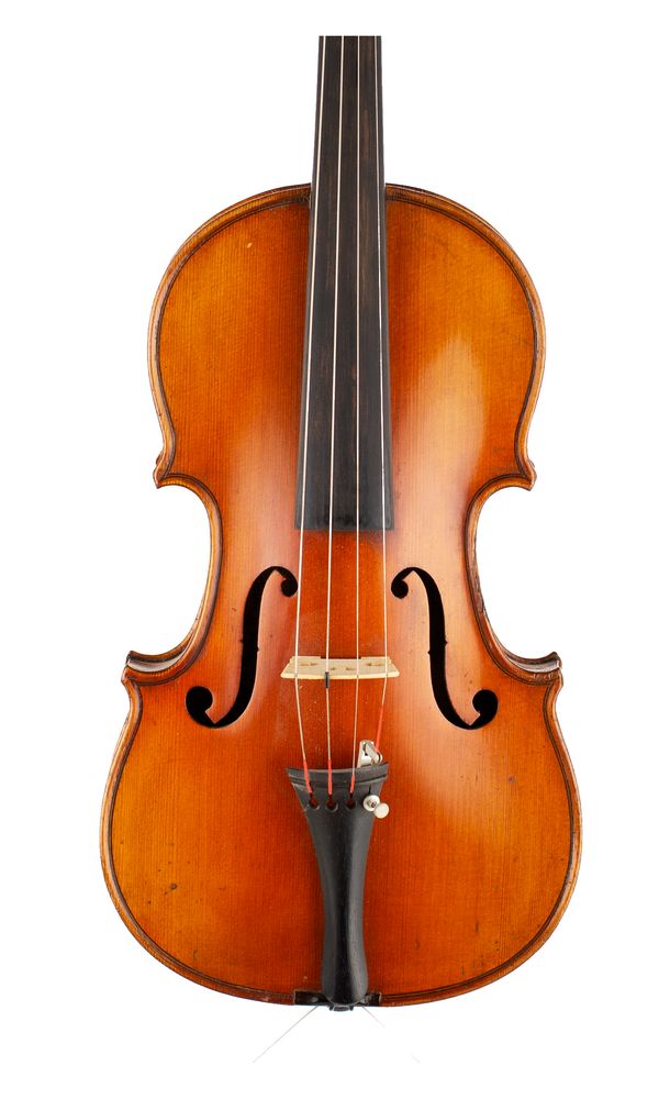 A three-quarter size violin, labelled Dulcis et Fortis