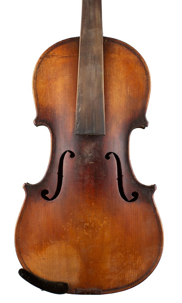 A violin, labelled Nicolaus Gagliano