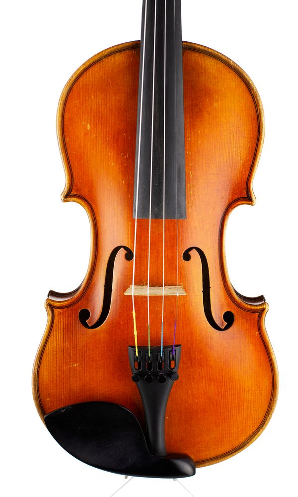 A three-quarter sized violin, unlabelled