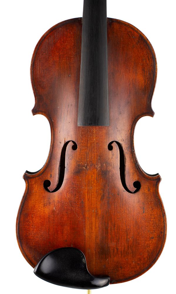 A violin, labelled Dulcis et Fortis