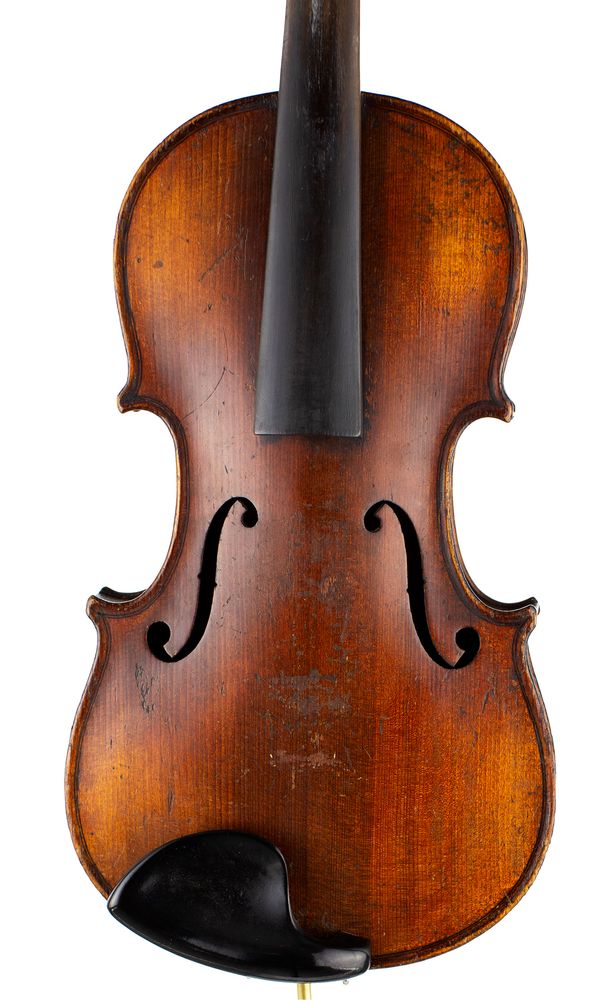 A three-quart sized violin, unlabelled