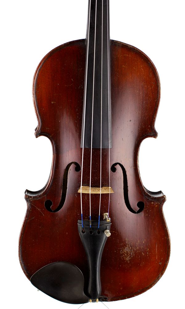 A three-quarter sized violin, labelled Antonius Stradiuarius Cremonenfis