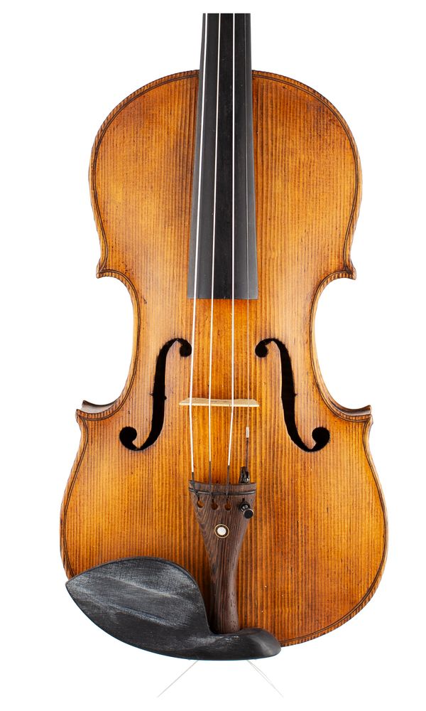 A violin, labelled Joh Bapt. Schweitzer