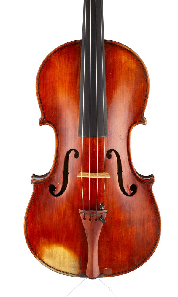 A violin, labelled Joseph Vautrin