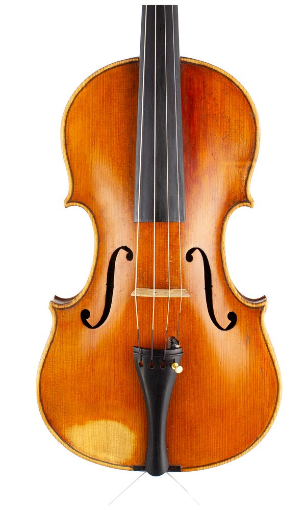 A violin, labelled Antonio Guadagnini