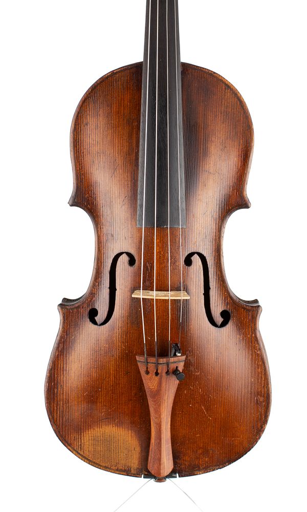 A violin, labelled [illegibly]