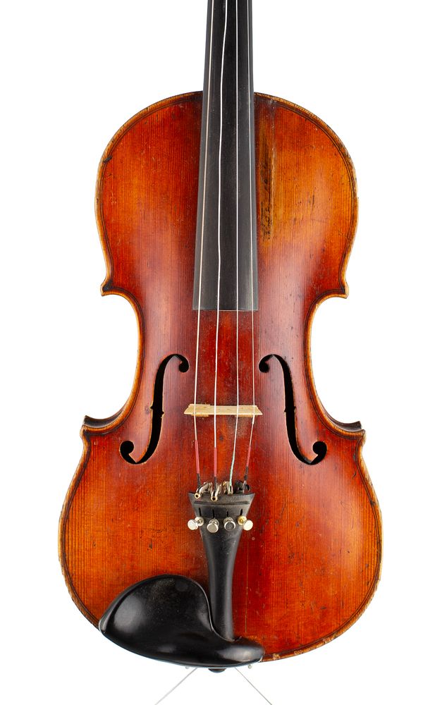 A violin, labelled Wolf Bros