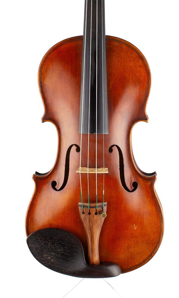 A violin, labelled Georg Winterling