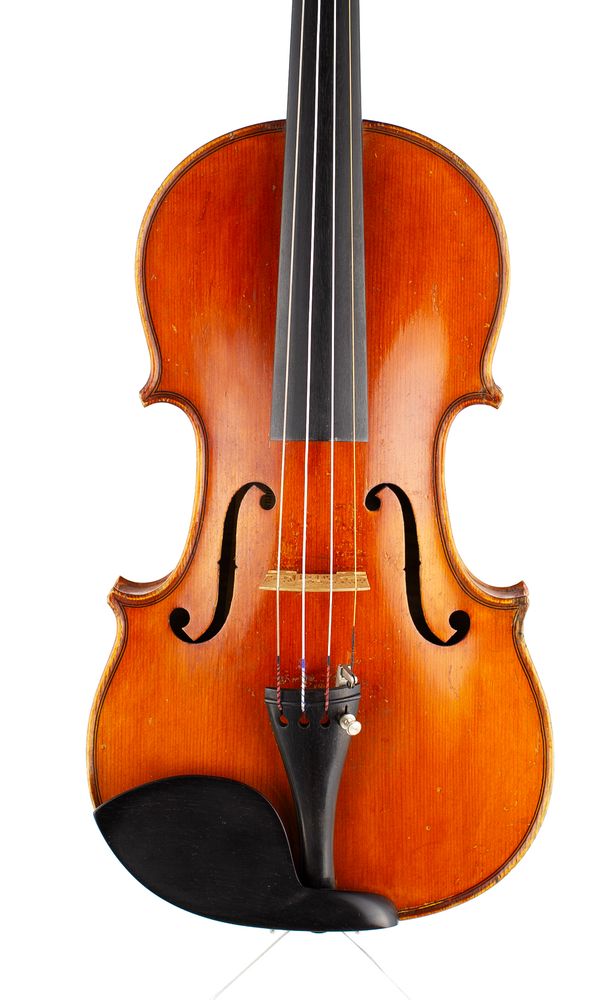 A violin, labelled Antonius Straduarius