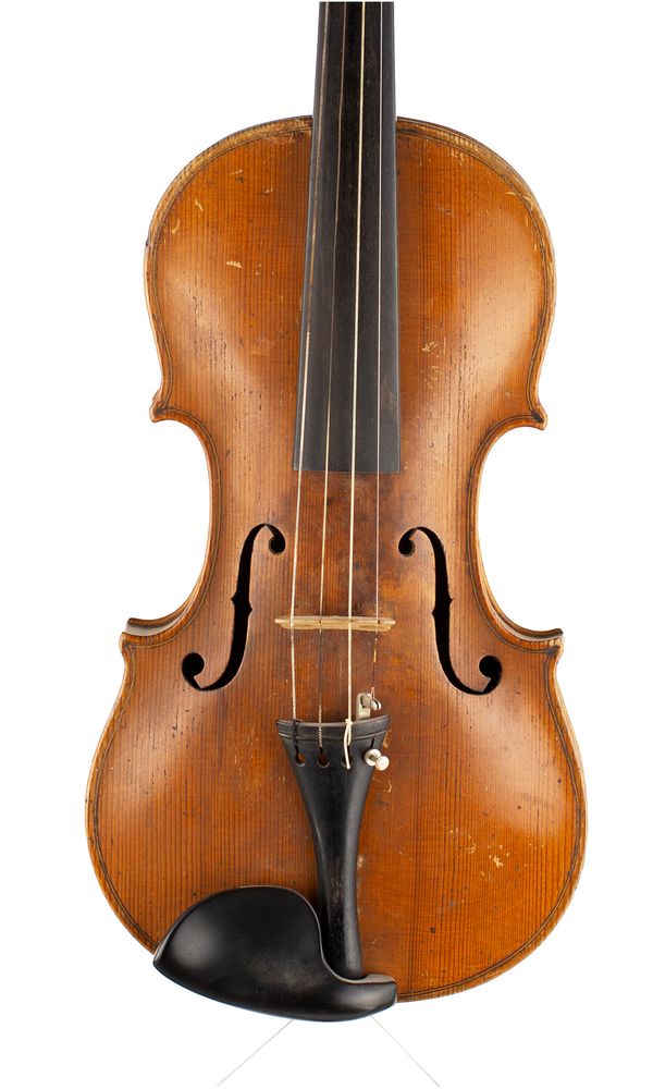 A violin, labelled Jacobus Stainer