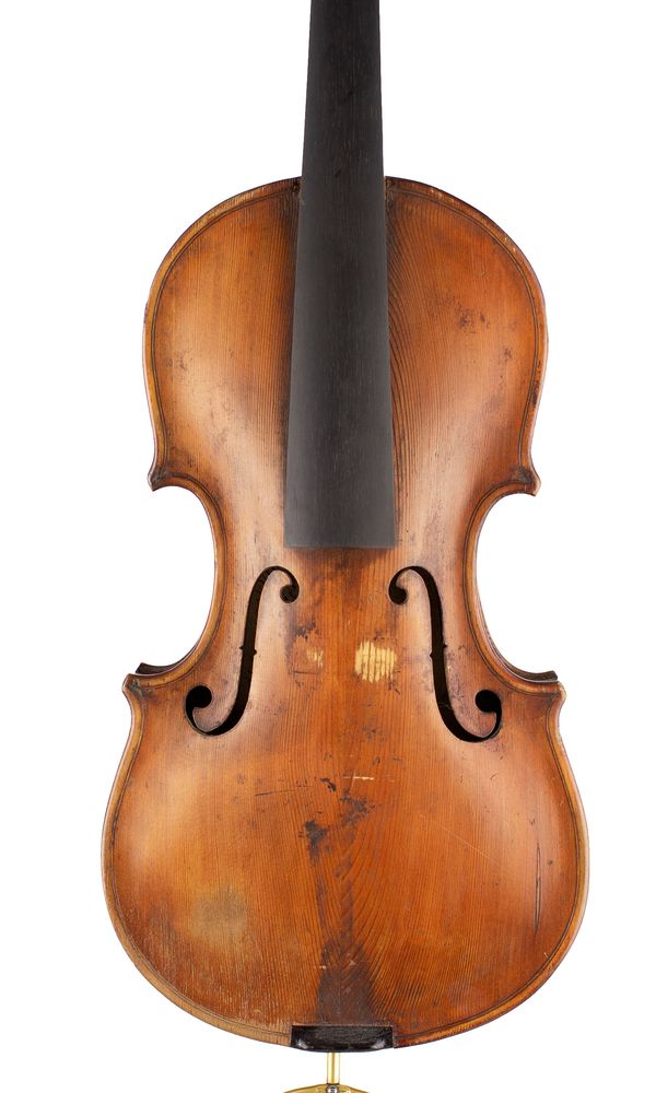 A violin, labelled Alex Murdoch