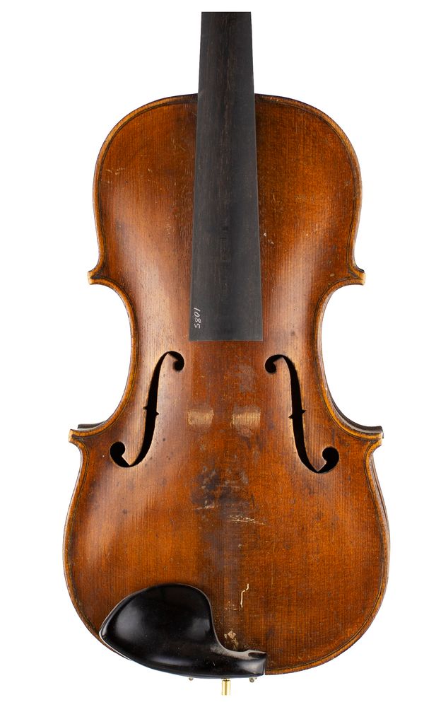 A violin, branded Hopf [at button]